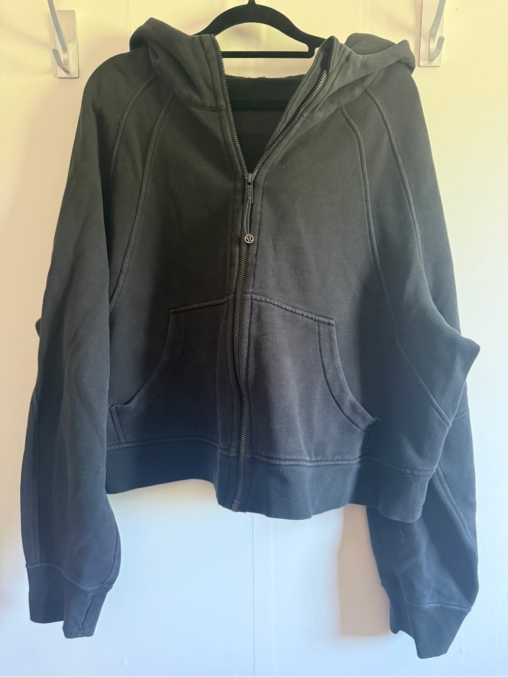 Lululemon Scuba Hoodie Black Size XL/XXL Full Zip Thumbholes Women’s Jacket